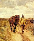 Jean-louis Ernest Meissonier Wall Art - Un Homme d'armes et son cheval